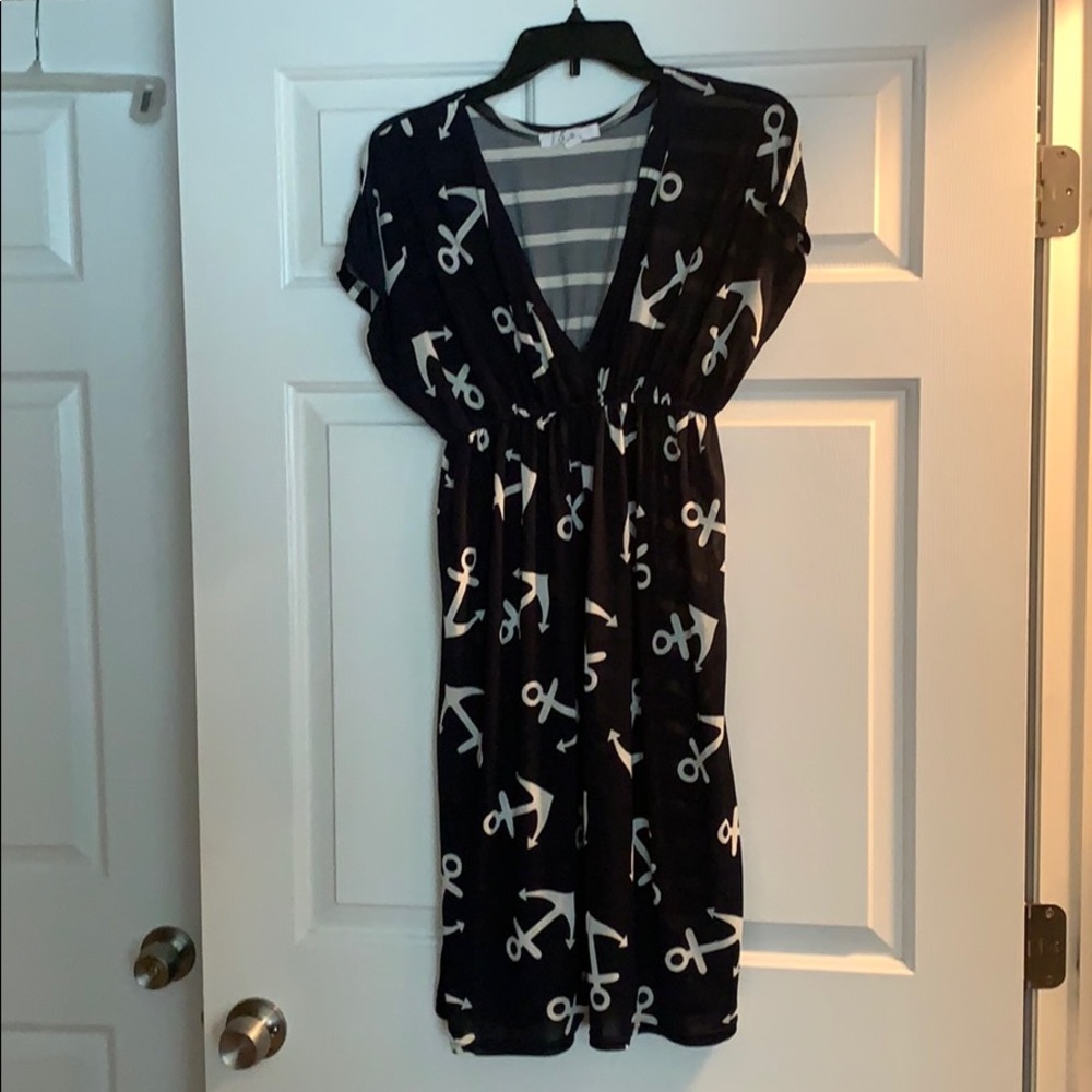 Navy Anchor Medium dress